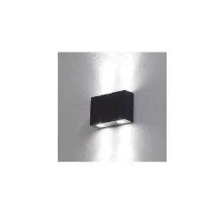 LAMPADA A PARETE APPLIQUE LED LUCE CALDA 4W SILVER PER INTERNO ESTERNO