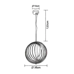 LAMPADA A SOSPENSIONE 3D GEOMETRICO CERCHIO E27 LAMPADA REGOLABILE PENDENTE LP-85B
