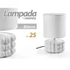 LAMPADA ABAT JOUR TAVOLO COMODINO E14 BASE CERAMICA RILIEVO LUX 25 X 15CM 837418