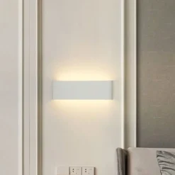 LAMPADA APPLIQUE LED BIANCA MURO 15W IP20 DOPPIO LED CCT SWITCH CAMBIA COLORE LUCE E57-B3C