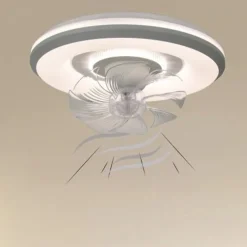 LAMPADA CON VENTOLA VENTILATORE PLAFONIERA DA SOFFITTO LED LUCE 3200K-6500K 33252