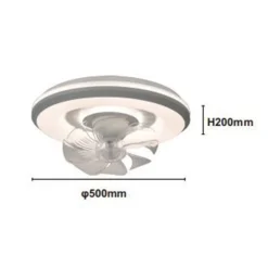 LAMPADA CON VENTOLA VENTILATORE PLAFONIERA DA SOFFITTO LED LUCE 3200K-6500K 33252