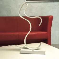 LAMPADA DA COMODINO CURVA LUME 12W LUMINO MODERNO LUCE FREDDA CALDA NATURALE D03