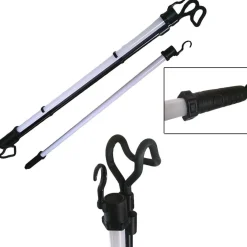 LAMPADA DA LAVORO 128 LED RICARICABILE FARO OFFICINA PESCA CAMPEGGIO ESTENSIBLE