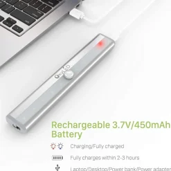 LAMPADA DA PARETE A INDUZIONE 10LED CON SENSORE DI MOVIMENTO PER ARMADI Q-LED100