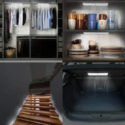 LAMPADA DA PARETE A INDUZIONE 10LED CON SENSORE DI MOVIMENTO PER ARMADI Q-LED100