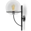 LAMPADA DA PARETE APPLIQUE A MURO FORMA GLOBO VETRO TRASPARENTE ELEGANTE VT-7226