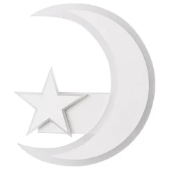 LAMPADA DA PARETE LED LUNA E STELLA APPLIQUE 11W LUCE FREDDA LUME CAMERETTA E47