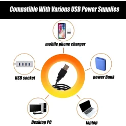 LAMPADA DA PROIEZIONE COLORATA GBR PROIETTORE LUCE NOTTURNA LED USB 8 MODALITÀ