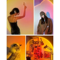 LAMPADA DA PROIEZIONE COLORATA GBR PROIETTORE LUCE NOTTURNA LED USB 8 MODALITÀ