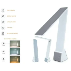 LAMPADA DA SCRIVANIA 15 LED 4W PIEGHEVOLE LUCE BIANCA NEUTRA GIALLA U12B