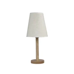 LAMPADA DA SCRIVANIA CON BASE IN LEGNO LISCIO MOTIVO PARLUME BIANCO E27 XC-7013