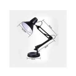 LAMPADA DA SCRIVANIA CON BRACCIO SNODABILE ATTACCO E27 LUCE TAVOLO PER UFFICIO