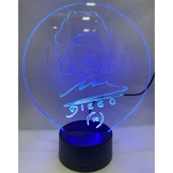 LAMPADA DA TAVOLO A BATTERIE USB CON VOLTO STILIZZATO DI DIEGO ARMANDO MARADONA
