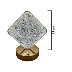 LAMPADA DA TAVOLO A FORMA DI DIAMANTE RICARICABILE TOUCH 3 INTENSITÀ DI LUCE