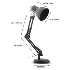 LAMPADA DA TAVOLO CON MORSETTO ORIENTABILE X ESTETISTA SNODABILE E27 COLORI 60W