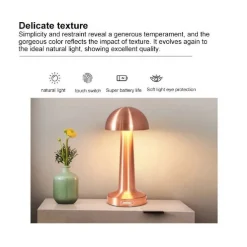 LAMPADA DA TAVOLO DECORATIVA LED A FUNGO LUCE BIANCA 3 INTENSITÀ DI LUCE Q-TL142