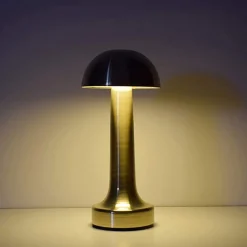 LAMPADA DA TAVOLO EFFETTO BRONZO RICARICABILE USB LUME LUCE CALDA PER BAR LOCALI