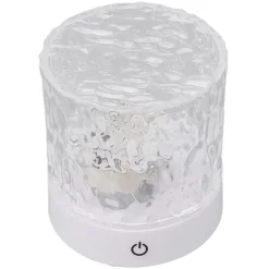 LAMPADA DA TAVOLO IN CRISTALLO OCEANICO ABS ONDULATO USB A 16 COLORI SALA GIOCHI PRANZO