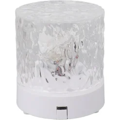 LAMPADA DA TAVOLO IN CRISTALLO OCEANICO ABS ONDULATO USB A 16 COLORI SALA GIOCHI PRANZO