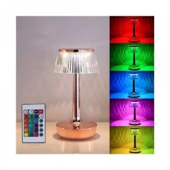 LAMPADA DA TAVOLO IN CRISTALLO DECORATIVA CON LED RGB TOUCH BIANCO 5V Q-TL153