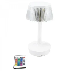 LAMPADA DA TAVOLO IN CRISTALLO DECORATIVA CON LED RGB TOUCH BIANCO 5V Q-TL153