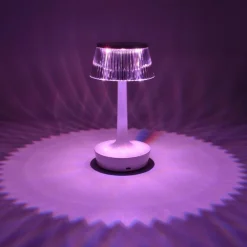 LAMPADA DA TAVOLO IN CRISTALLO DECORATIVA CON LED RGB TOUCH BIANCO 5V Q-TL153