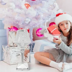 LAMPADA DA TAVOLO IN CRISTALLO SENZA FILI USB RICARICABILE TOUCH A 3 VIE 28X12CM