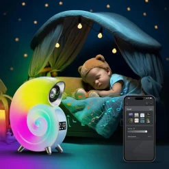 LAMPADA DA TAVOLO INTELLIGENTE SVEGLIA LUCE LED BLUETOOTH MUSICA PER ADULTI BAMBINI