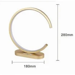 LAMPADA DA TAVOLO LED 12 W DESIGN CURVA ORO TOUCH SCRIVANIA COMODINO IP20 32729