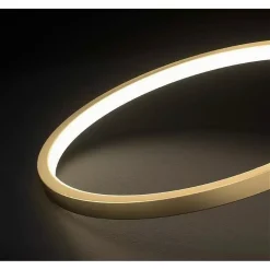 LAMPADA DA TAVOLO LED 12 W DESIGN CURVA ORO TOUCH SCRIVANIA COMODINO IP20 32729