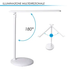 LAMPADA DA TAVOLO LED RICARICABILE SENZA FILI TOUCH MULTIDIREZIONALE DT-2683