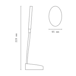 LAMPADA DA TAVOLO LED USB RICARICABILE DIMMERABILE TOUCH DESIGN MODERNO DT-2102