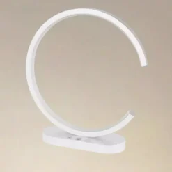 LAMPADA DA TAVOLO LED 12W DESIGN CURVA BIANCO TOUCH SCRIVANIA COMODINO IP20 32736