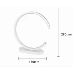 LAMPADA DA TAVOLO LED 12W DESIGN CURVA BIANCO TOUCH SCRIVANIA COMODINO IP20 32736