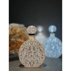 LAMPADA DA TAVOLO LUCE NOTTURNA D'ATMOSFERA CRISTALLO BOTTIGLIA VINO RICARICA TOUCH