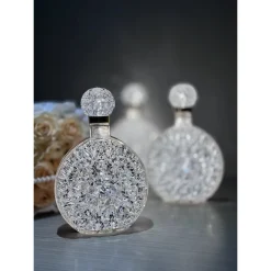 LAMPADA DA TAVOLO LUCE NOTTURNA D'ATMOSFERA CRISTALLO BOTTIGLIA VINO RICARICA TOUCH