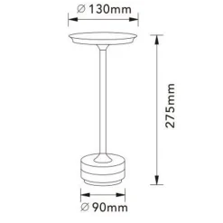 LAMPADA DA TAVOLO MODERNA 3W LUME RICARICABILE TOUCH DIMMERABILE TECNOLOGIA CCT D38-3C