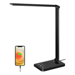 LAMPADA DA TAVOLO SCRIVANIA TOUCH PIEGHEVOLE 180° LUCE 52 LED 5 COLORI EK009A