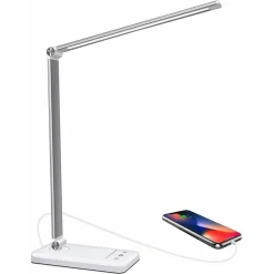 LAMPADA DA TAVOLO SCRIVANIA TOUCH PIEGHEVOLE 180° LUCE 52 LED 5 COLORI EK009A