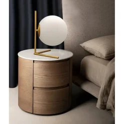 LAMPADA DA TAVOLO SCRIVANIA RAMO CON SFERA IN VETRO LUCE ATTACCO E27 ORO 33870