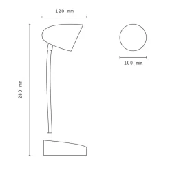 LAMPADA DA TAVOLO SCRIVANIA LED RICARICABILE USB DIMMERABILE MODERNO DT-2079