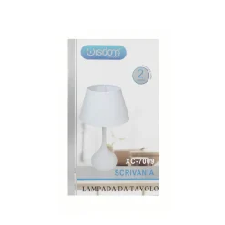 LAMPADA DA TAVOLO SCRIVANIA CON BASE SFERICA BIANCA E27 DESIGN MODERNO XC-7009