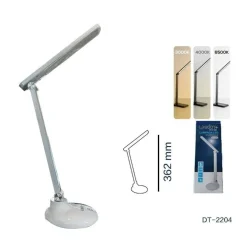 LAMPADA DA TAVOLO SCRIVANIA LED RICARICABILE INTERRUTTORE TOUCH 3 LUCI DT-2204