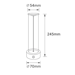 LAMPADA DA TAVOLO SCRIVANIA LED 3W FILAMENTO FLESSIBILE MAGNETICO LUME RICARICABILE D39