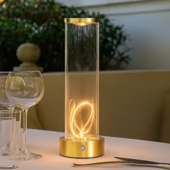 LAMPADA DA TAVOLO SCRIVANIA LED 3W FILAMENTO FLESSIBILE MAGNETICO LUME RICARICABILE D39