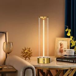 LAMPADA DA TAVOLO SCRIVANIA LED 3W FILAMENTO FLESSIBILE MAGNETICO LUME RICARICABILE D39