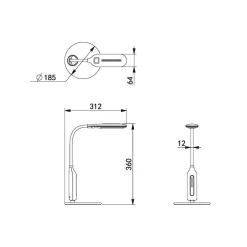 LAMPADA DA TAVOLO SCRIVANIA LED LUCE TOUCH SNODABILE DIMMERABILE 3 MODALITA'