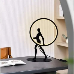 LAMPADA DA TAVOLO 9W SCULTURA CORPO UOMO A LED LUME LUCE 3000K 4000K 6500K D02-N
