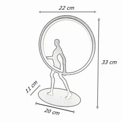 LAMPADA DA TAVOLO 9W SCULTURA CORPO UOMO A LED LUME LUCE 3000K 4000K 6500K D02-N